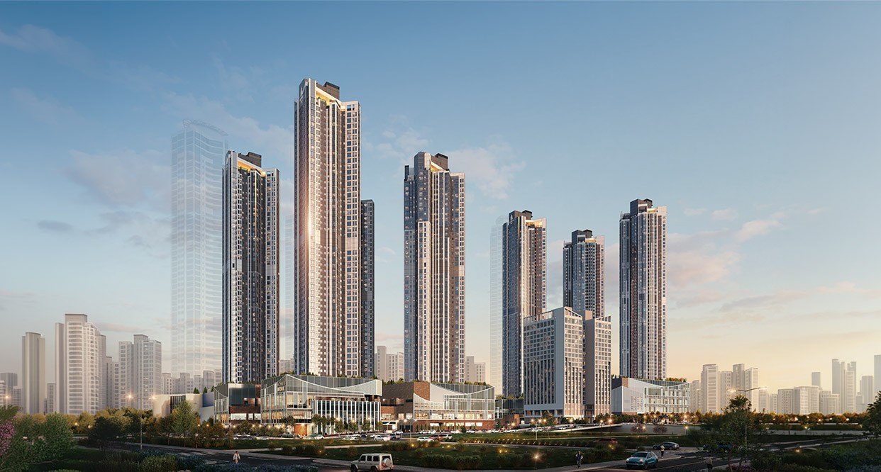 외관 투시도 , 최고 49층 1,808세대 (CG)