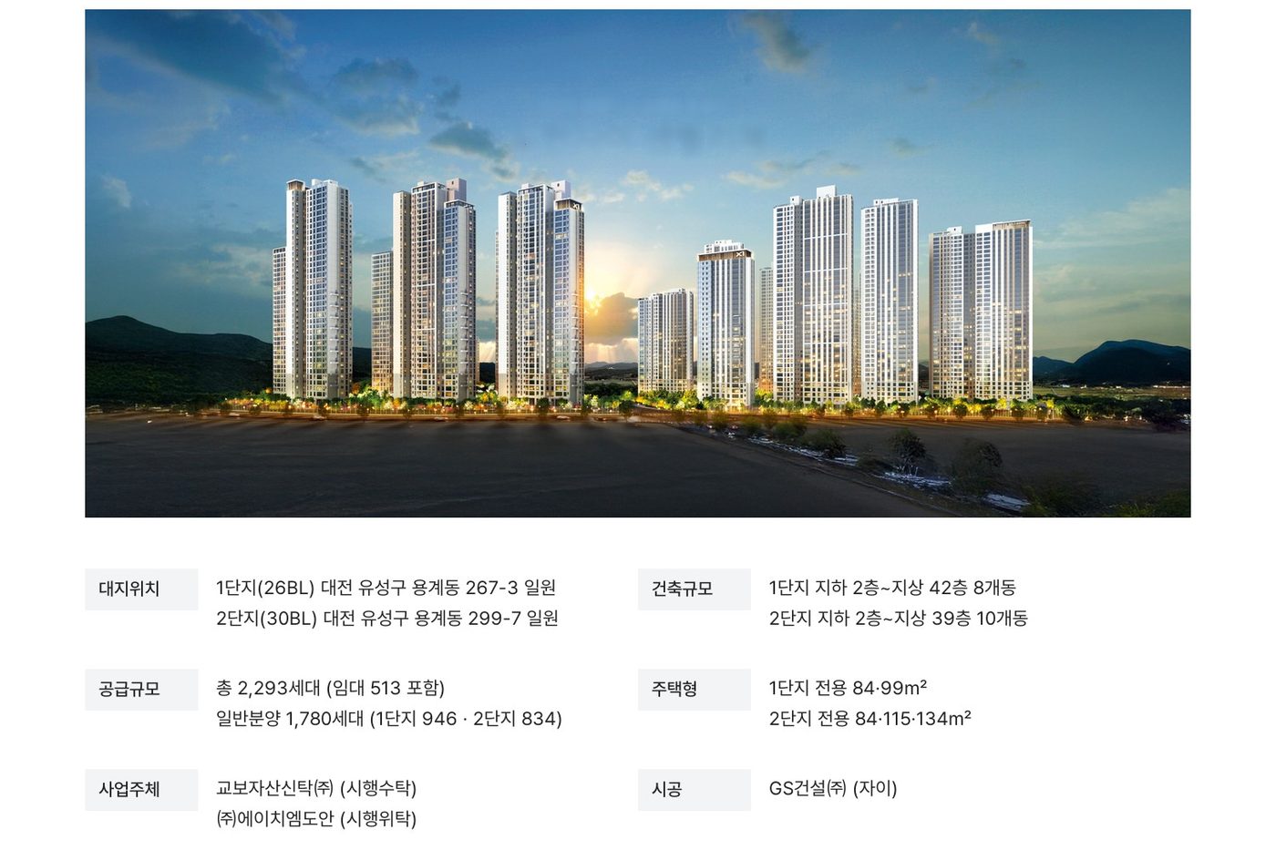도안자이 센텀리체 단지 이미지(CG)