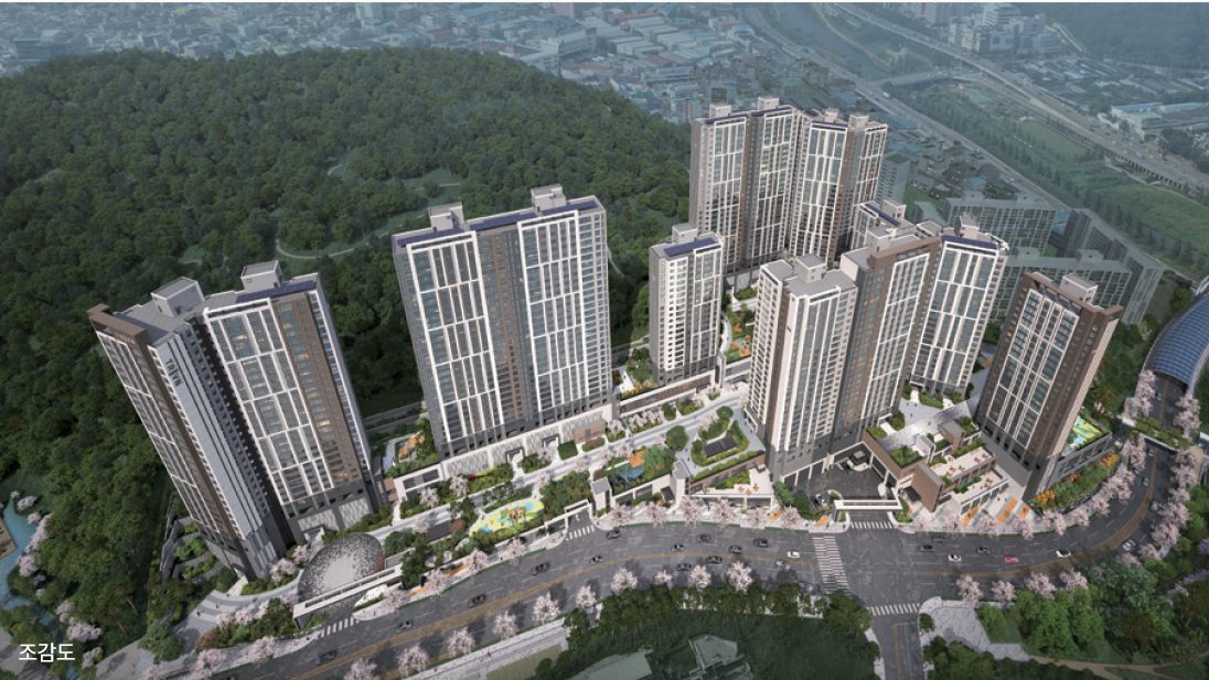 트리븐 센텀 명장공원 방향 조감도(CG)