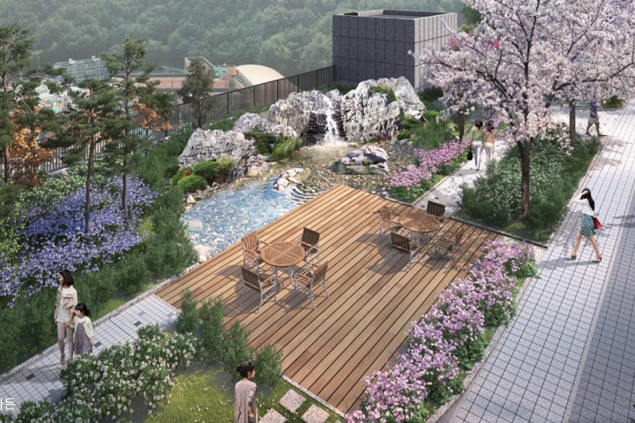 데크 휴게 정원(CG)