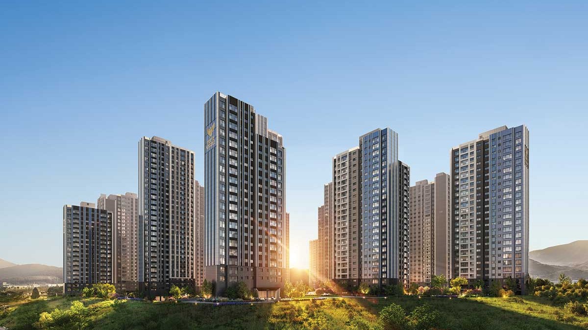 향남 롯데캐슬 단지 조감도 (CG) — 17개동 1,542세대